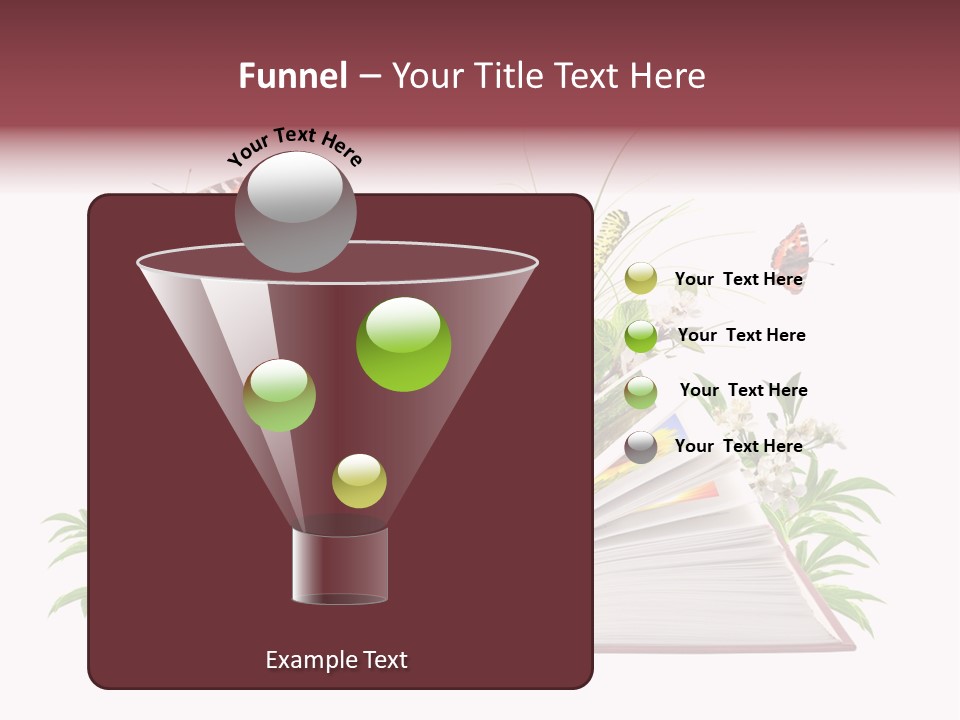 Textbook Flower Leaf PowerPoint Template