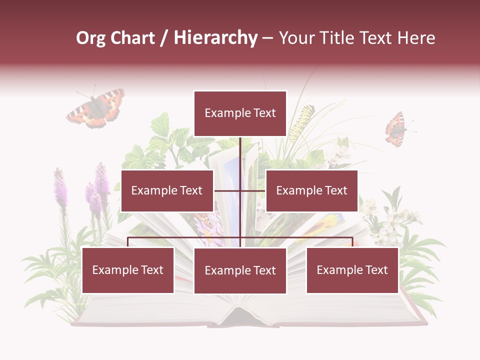 Textbook Flower Leaf PowerPoint Template