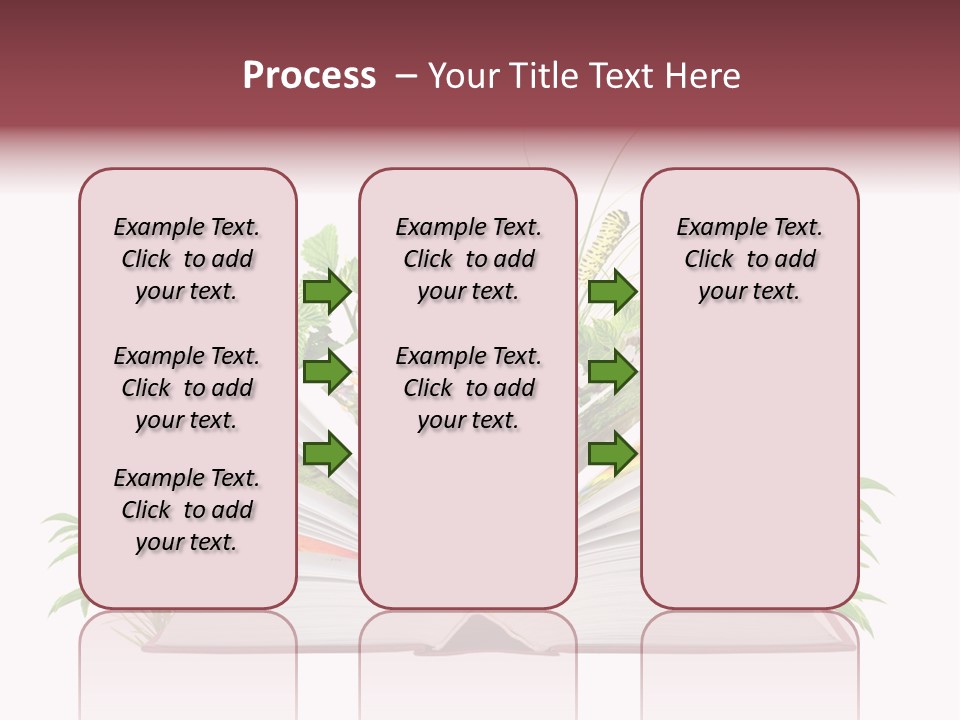 Textbook Flower Leaf PowerPoint Template