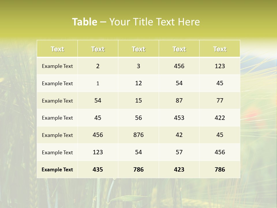 Gras Mohnblume Klatschmohn PowerPoint Template