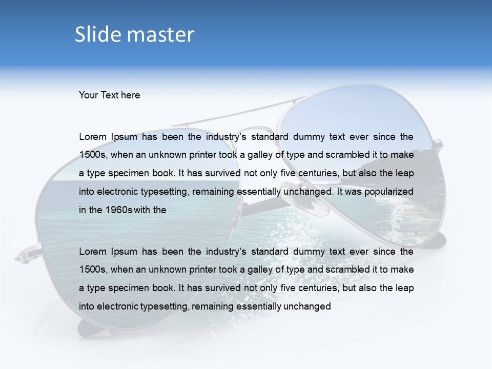 Carattere Fondo Lenti PowerPoint Template