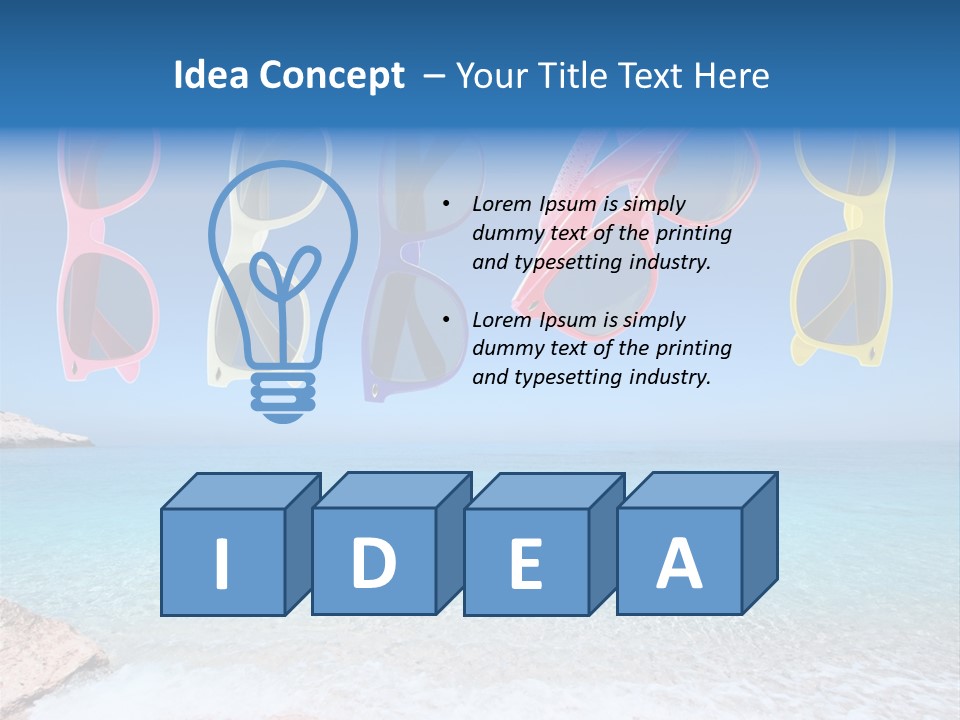 Girl Fun Eyesight PowerPoint Template