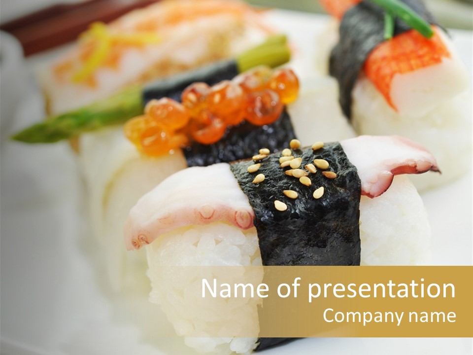 Nori Rolle Sesam PowerPoint Template