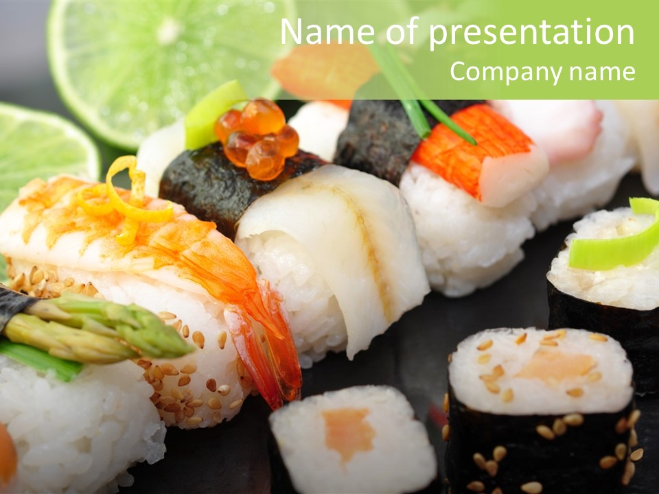 Kaviar Sushi Ingwer PowerPoint Template