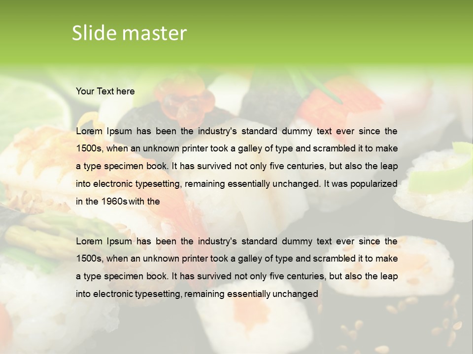 Kaviar Sushi Ingwer PowerPoint Template