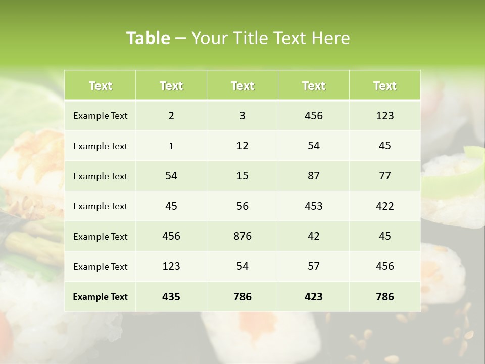 Kaviar Sushi Ingwer PowerPoint Template