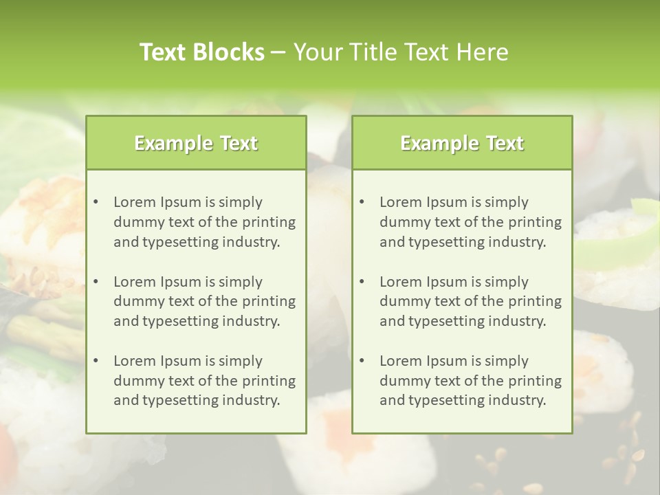 Kaviar Sushi Ingwer PowerPoint Template