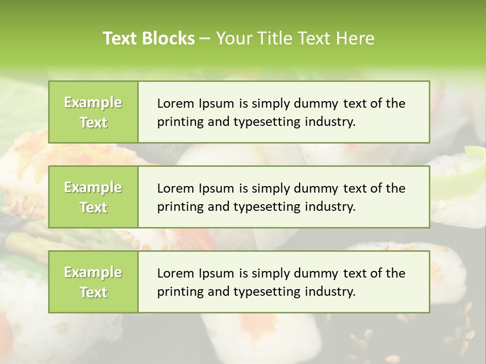 Kaviar Sushi Ingwer PowerPoint Template