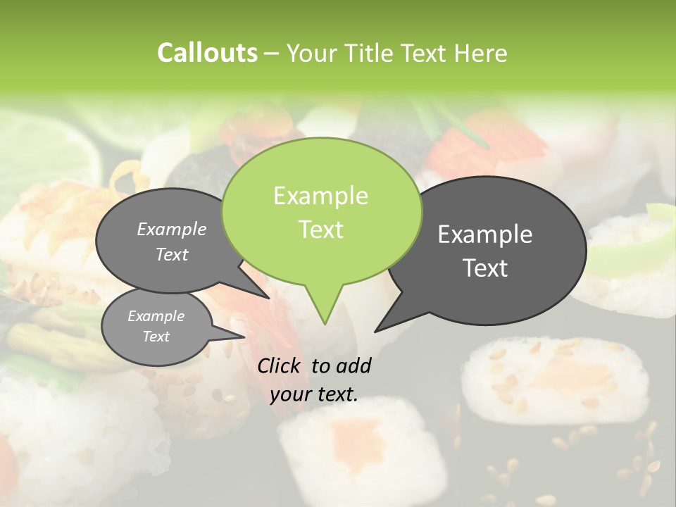 Kaviar Sushi Ingwer PowerPoint Template