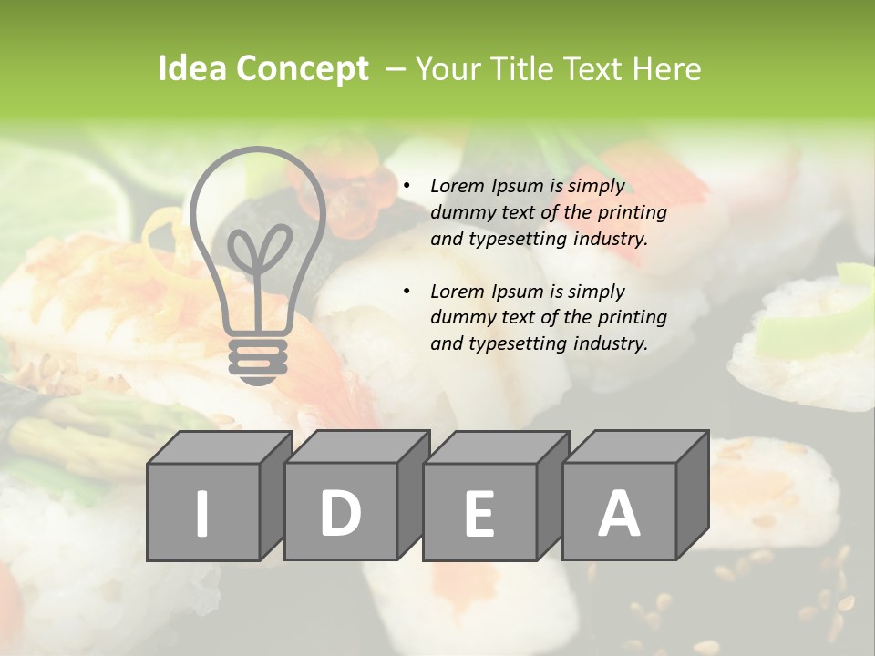 Kaviar Sushi Ingwer PowerPoint Template