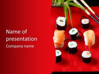 Sashimi Gourmet Meal PowerPoint Template