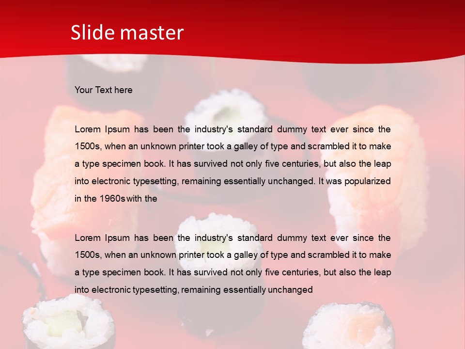 Sashimi Gourmet Meal PowerPoint Template