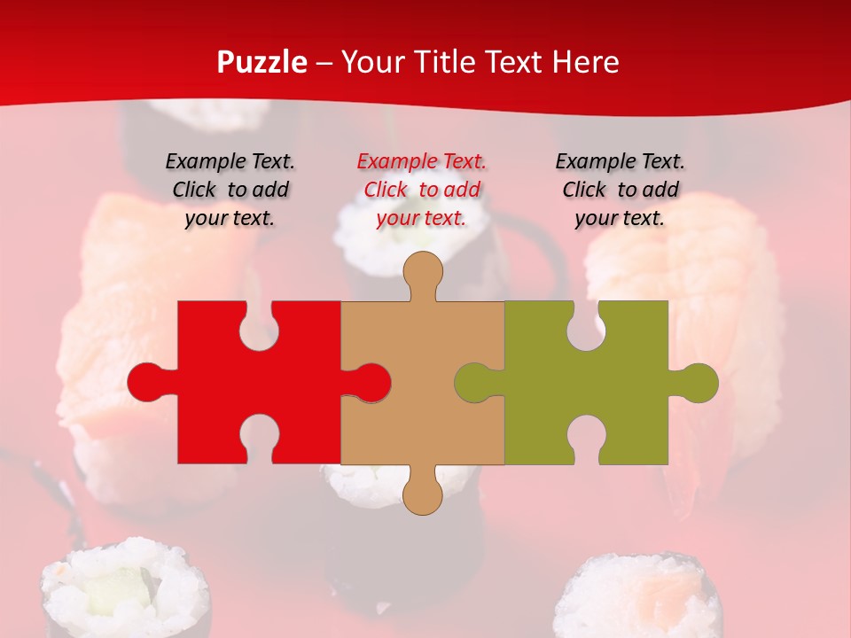 Sashimi Gourmet Meal PowerPoint Template