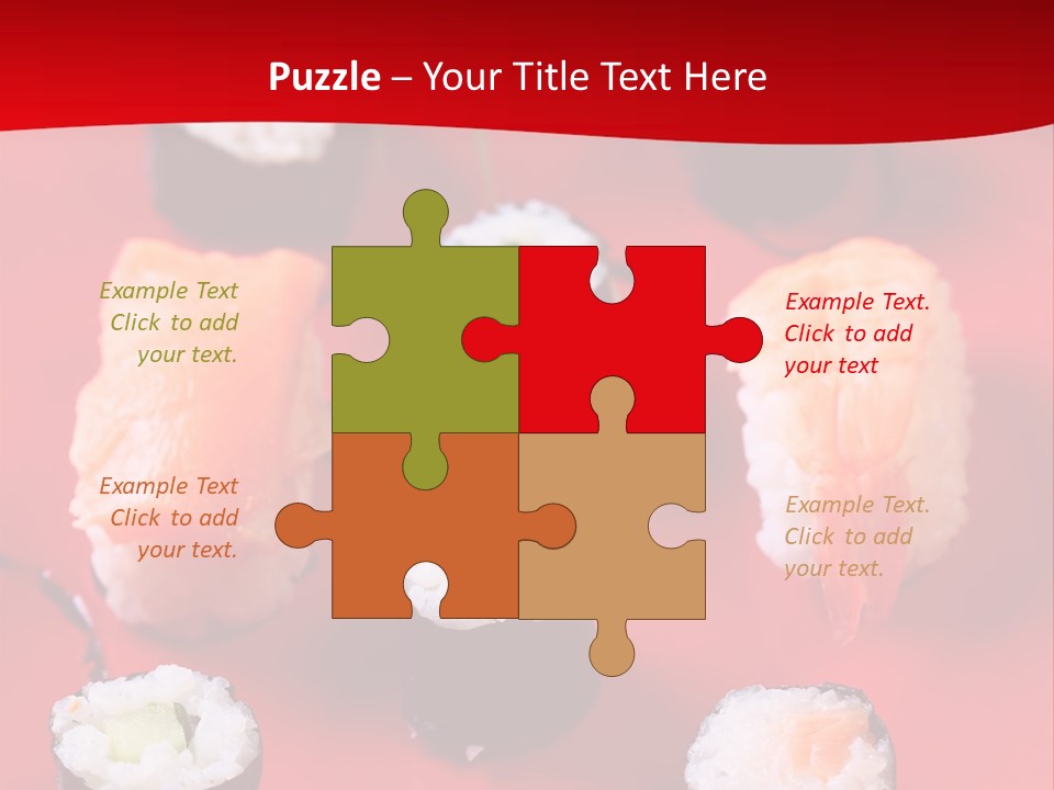 Sashimi Gourmet Meal PowerPoint Template