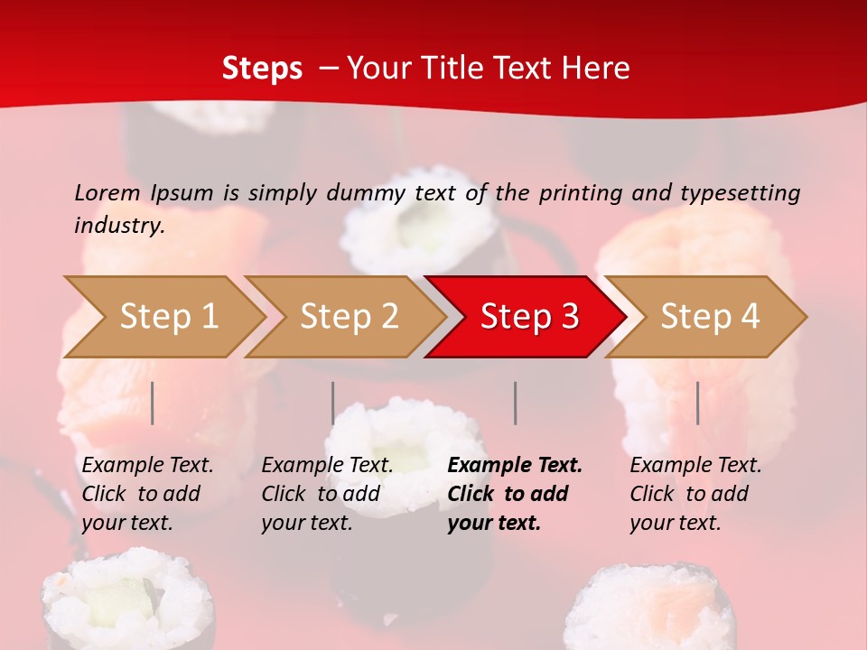 Sashimi Gourmet Meal PowerPoint Template