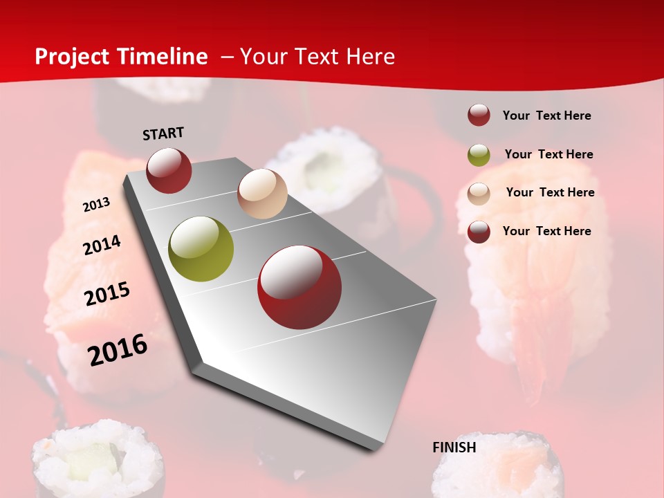 Sashimi Gourmet Meal PowerPoint Template
