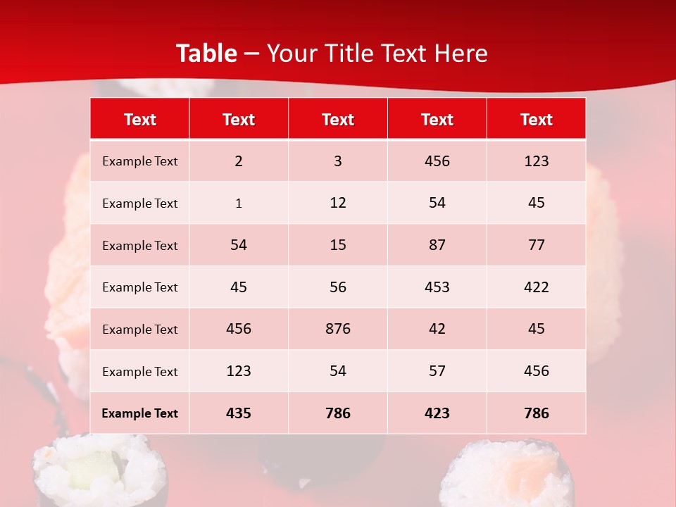 Sashimi Gourmet Meal PowerPoint Template