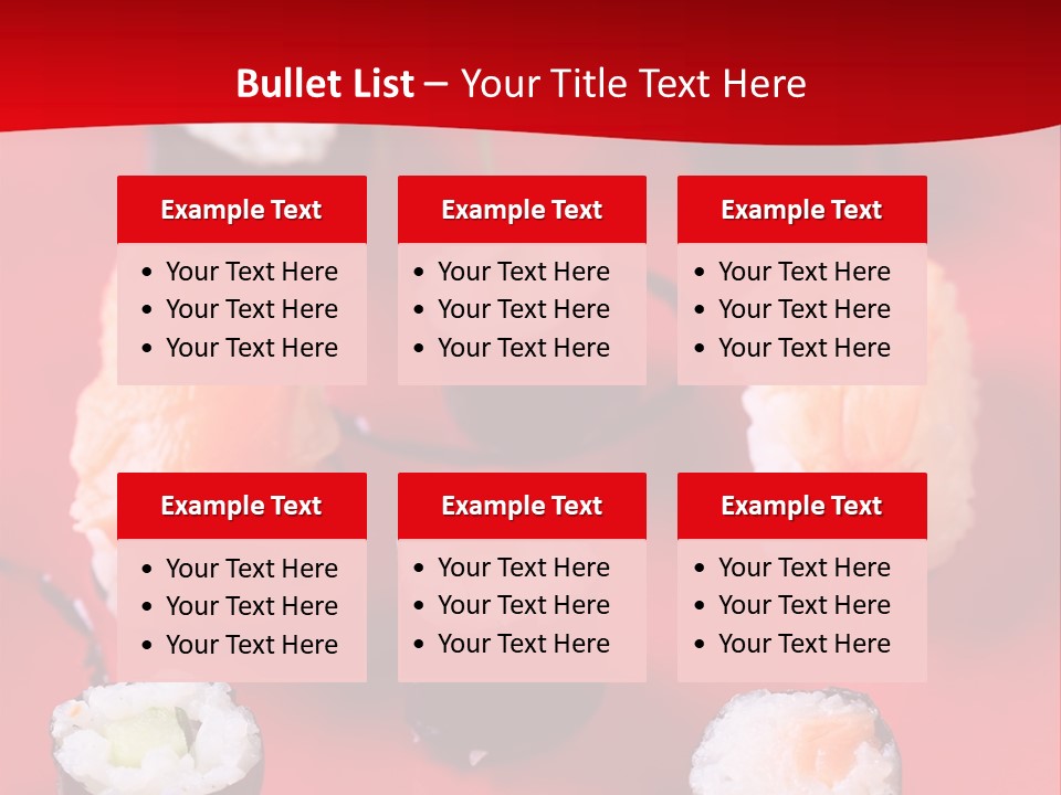 Sashimi Gourmet Meal PowerPoint Template