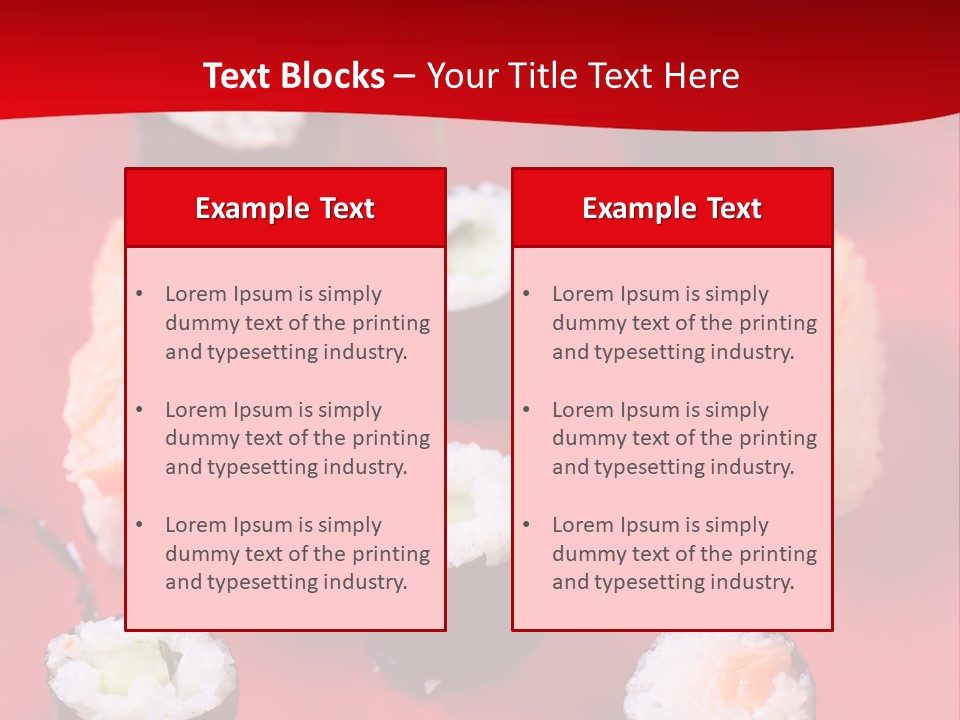Sashimi Gourmet Meal PowerPoint Template