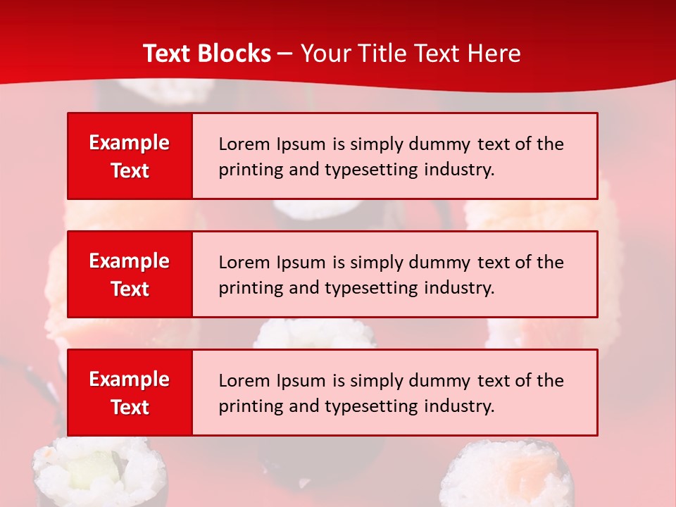 Sashimi Gourmet Meal PowerPoint Template