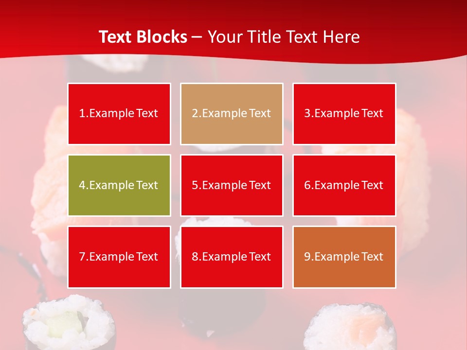 Sashimi Gourmet Meal PowerPoint Template