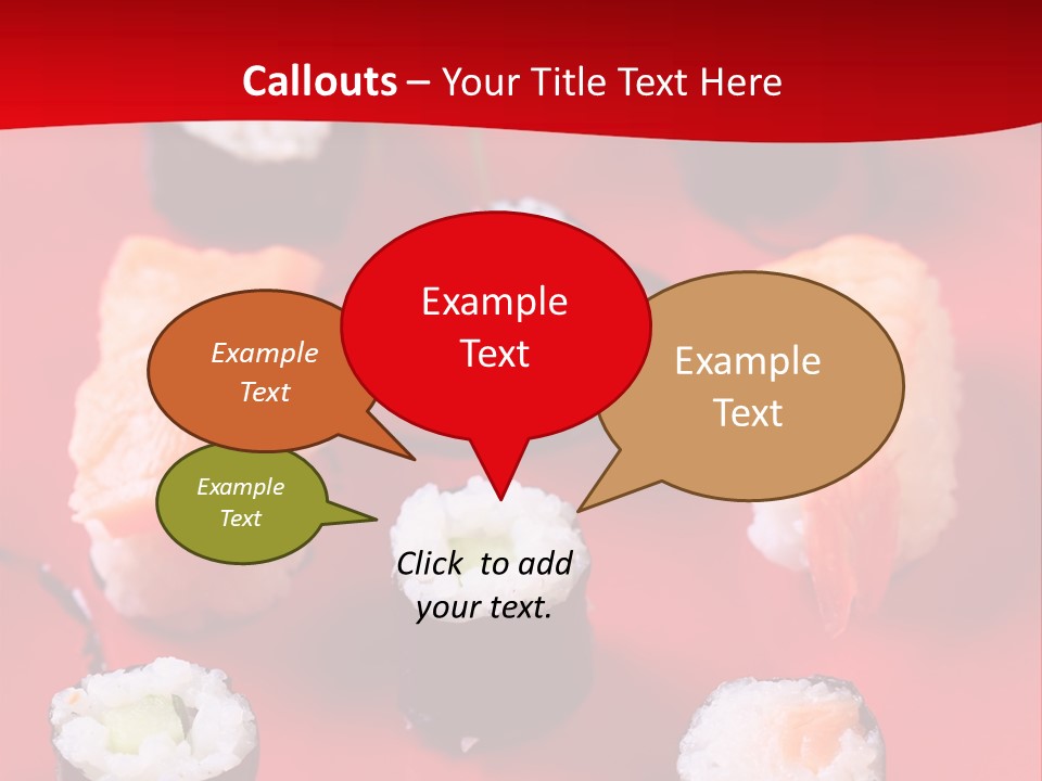 Sashimi Gourmet Meal PowerPoint Template