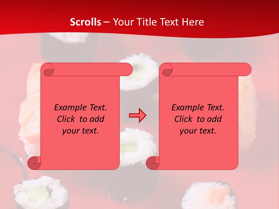 Sashimi Gourmet Meal PowerPoint Template