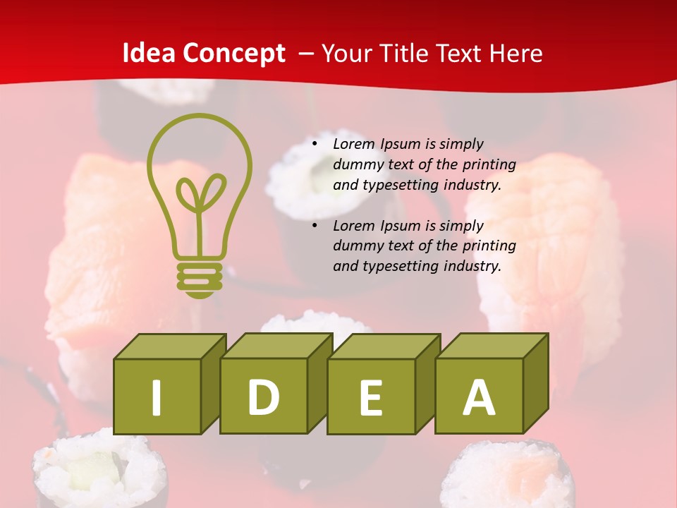 Sashimi Gourmet Meal PowerPoint Template
