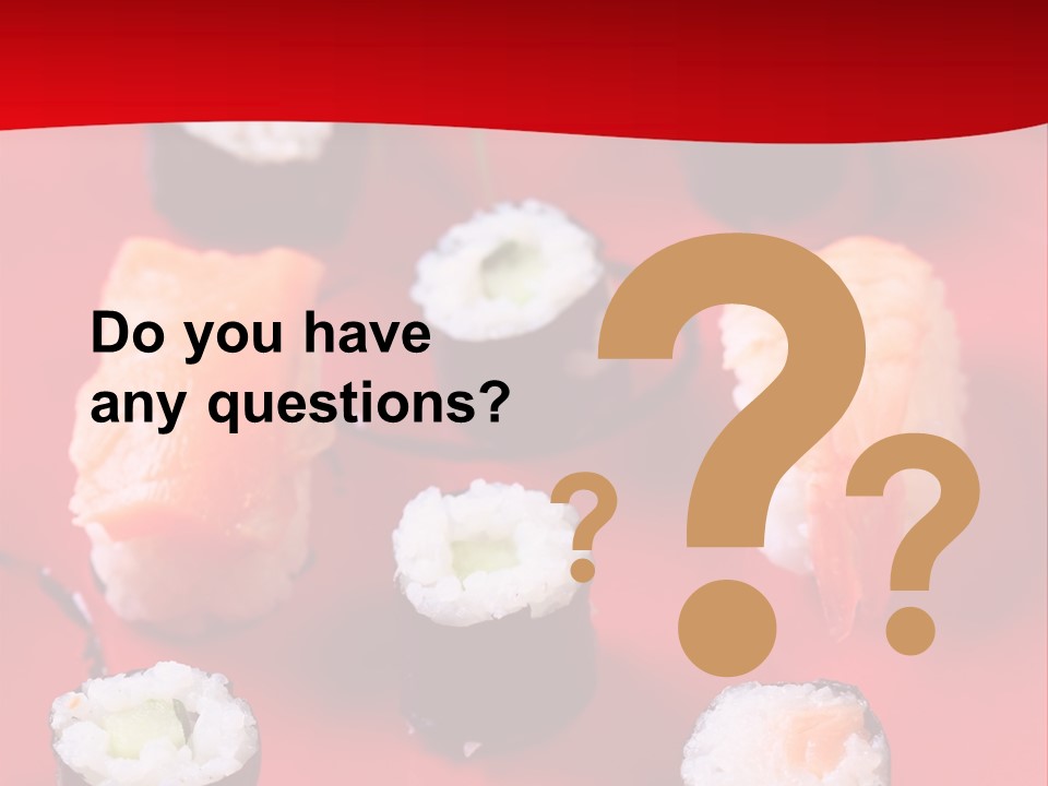 Sashimi Gourmet Meal PowerPoint Template