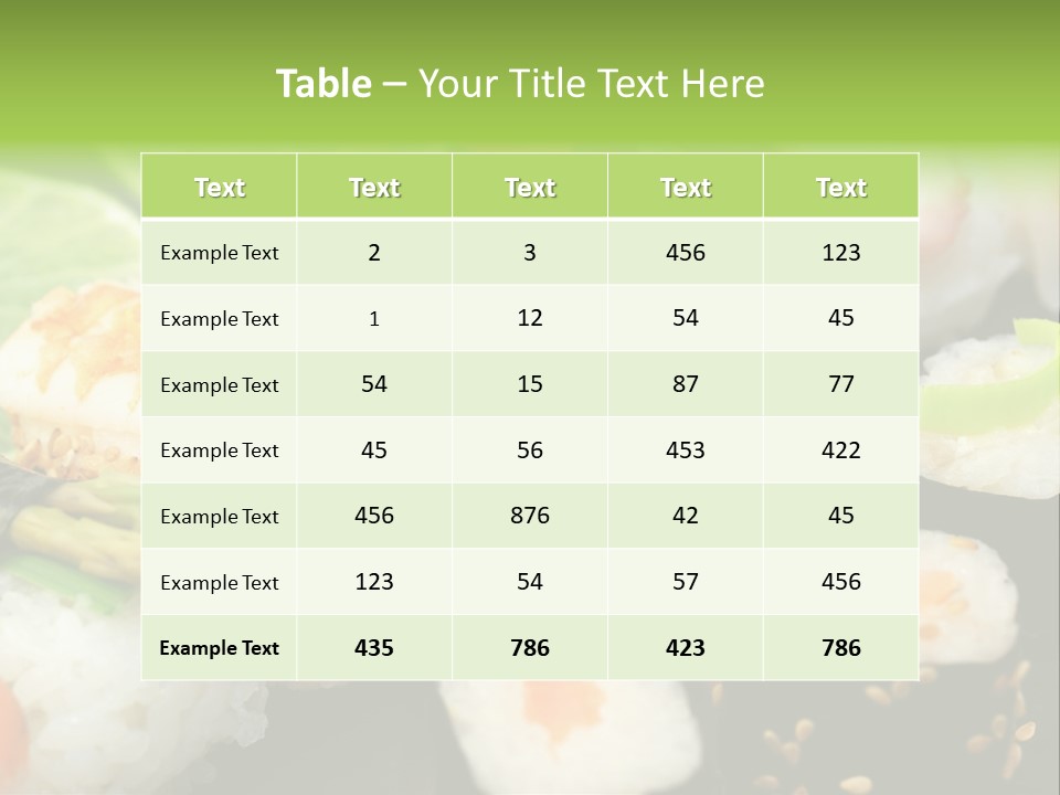 Meresfr Ingwer Eingelegt PowerPoint Template