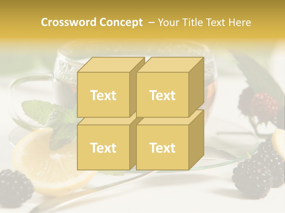 Glas Minze Pfefferminze PowerPoint Template
