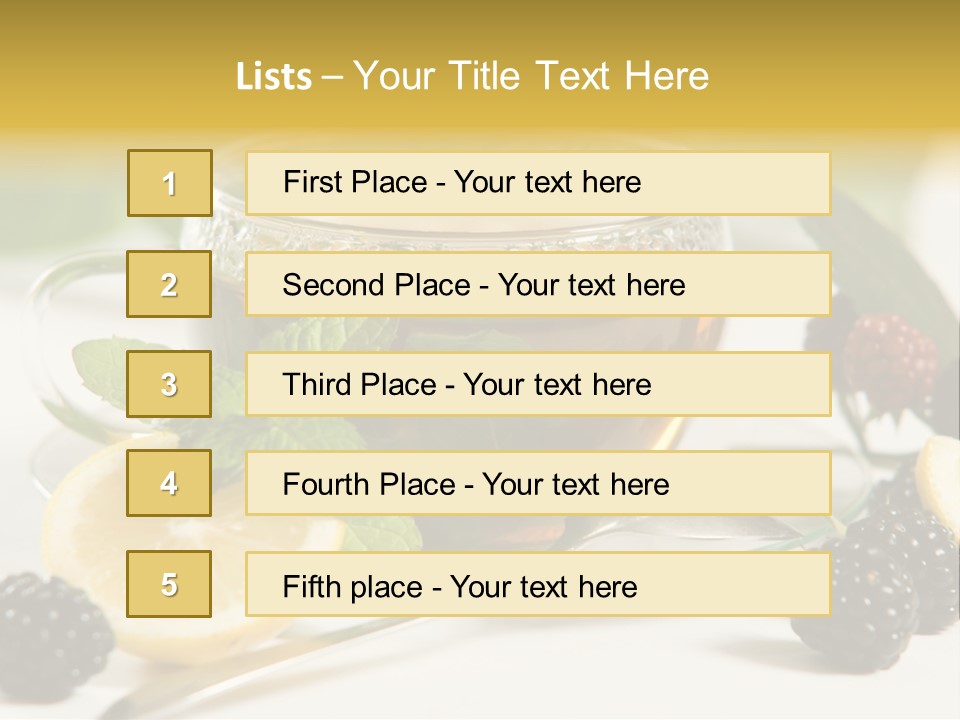 Glas Minze Pfefferminze PowerPoint Template