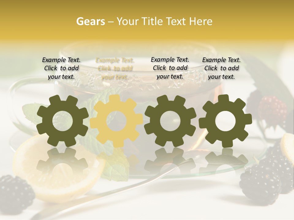 Glas Minze Pfefferminze PowerPoint Template