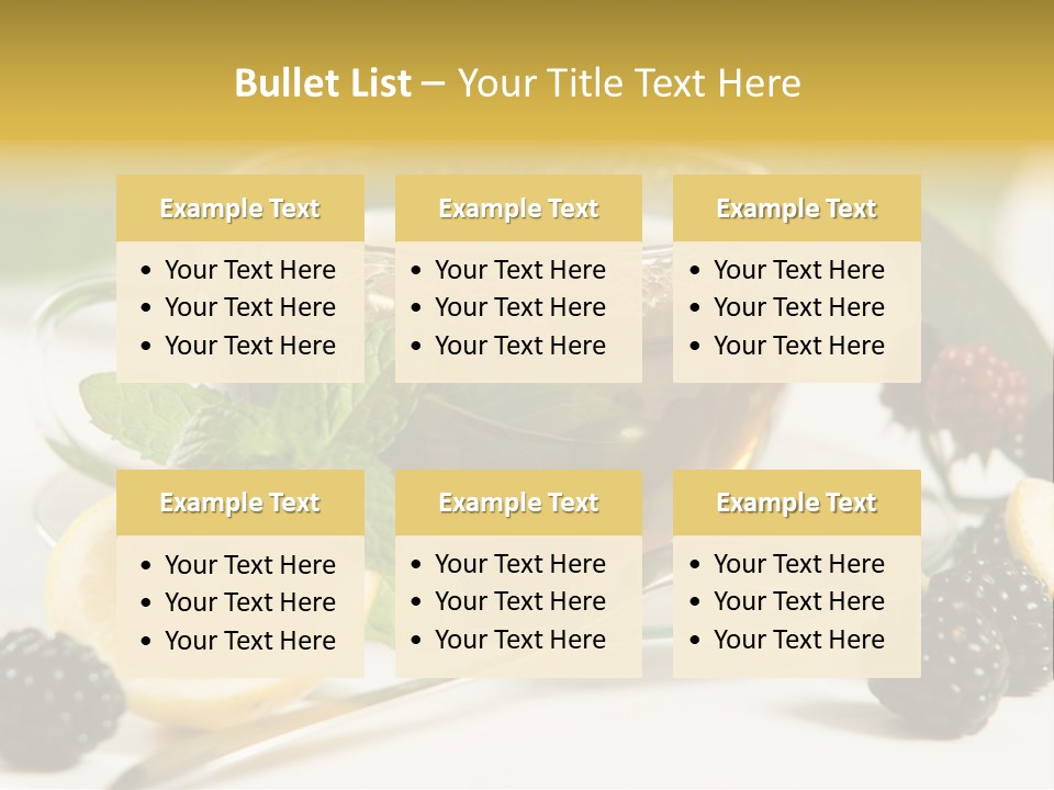 Glas Minze Pfefferminze PowerPoint Template