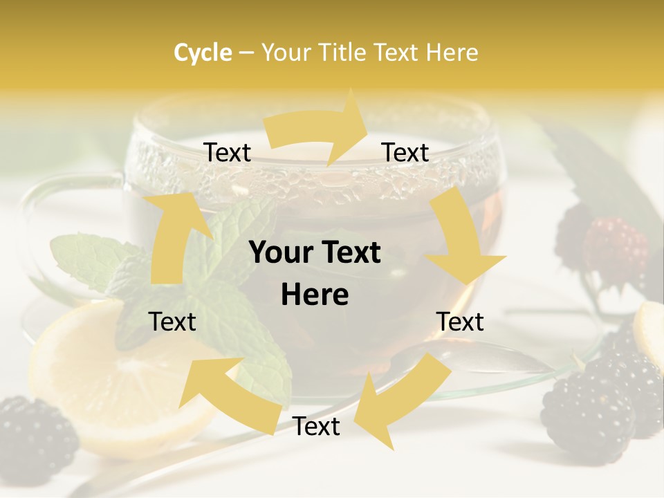 Glas Minze Pfefferminze PowerPoint Template