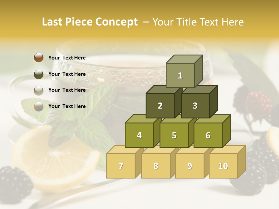 Glas Minze Pfefferminze PowerPoint Template