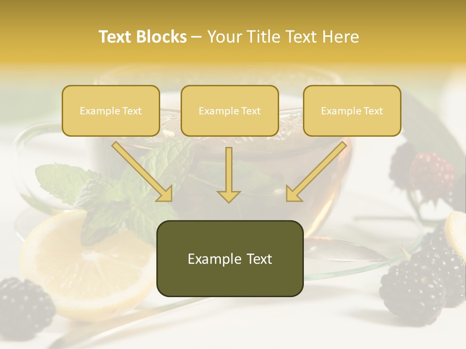 Glas Minze Pfefferminze PowerPoint Template