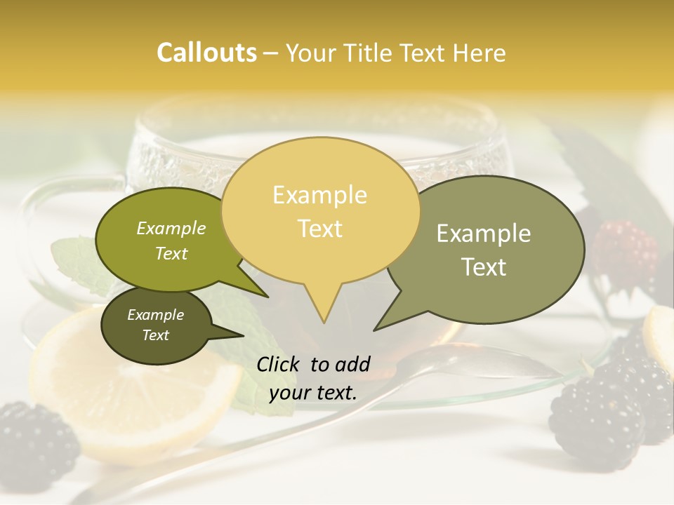 Glas Minze Pfefferminze PowerPoint Template