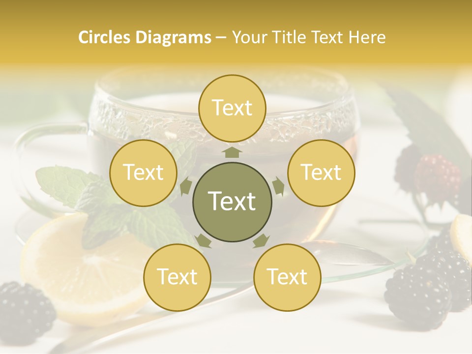 Glas Minze Pfefferminze PowerPoint Template