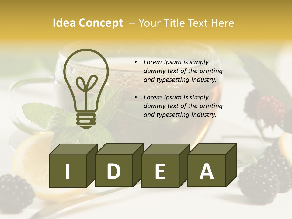 Glas Minze Pfefferminze PowerPoint Template
