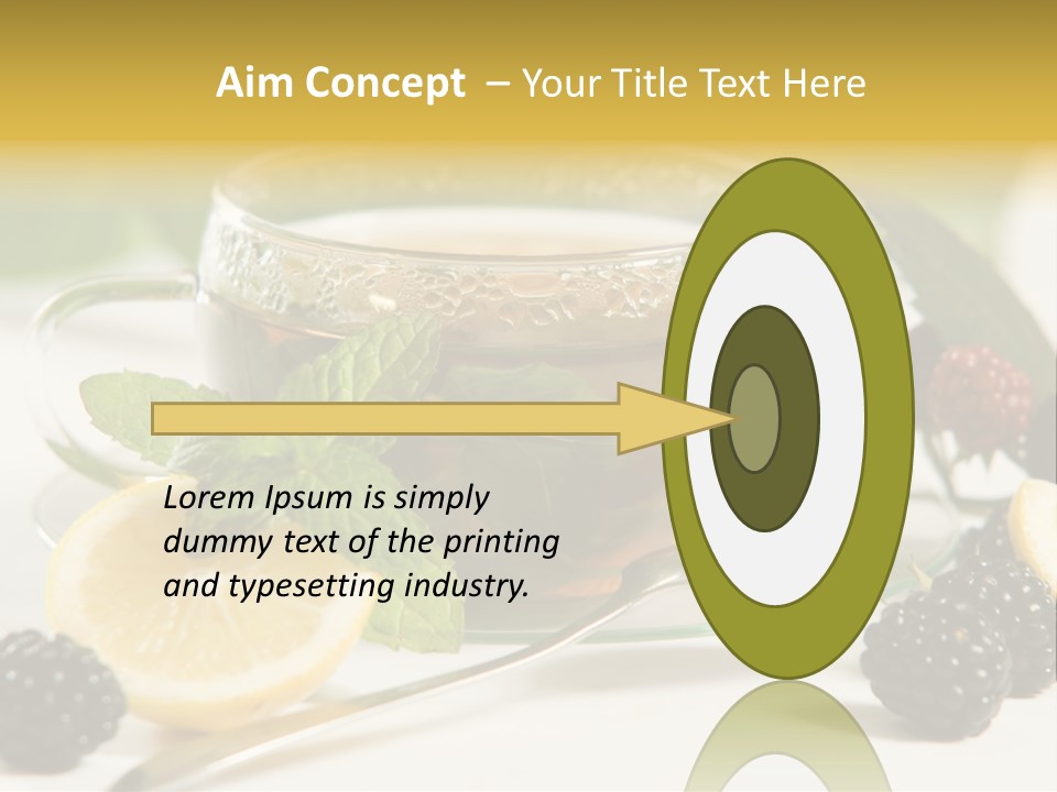 Glas Minze Pfefferminze PowerPoint Template