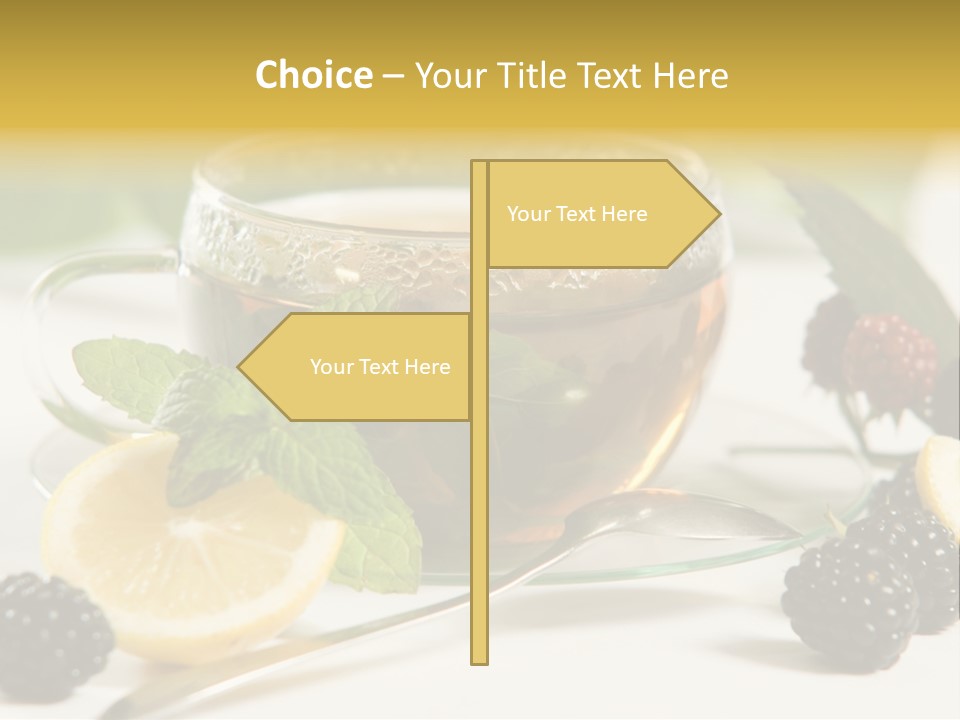 Glas Minze Pfefferminze PowerPoint Template