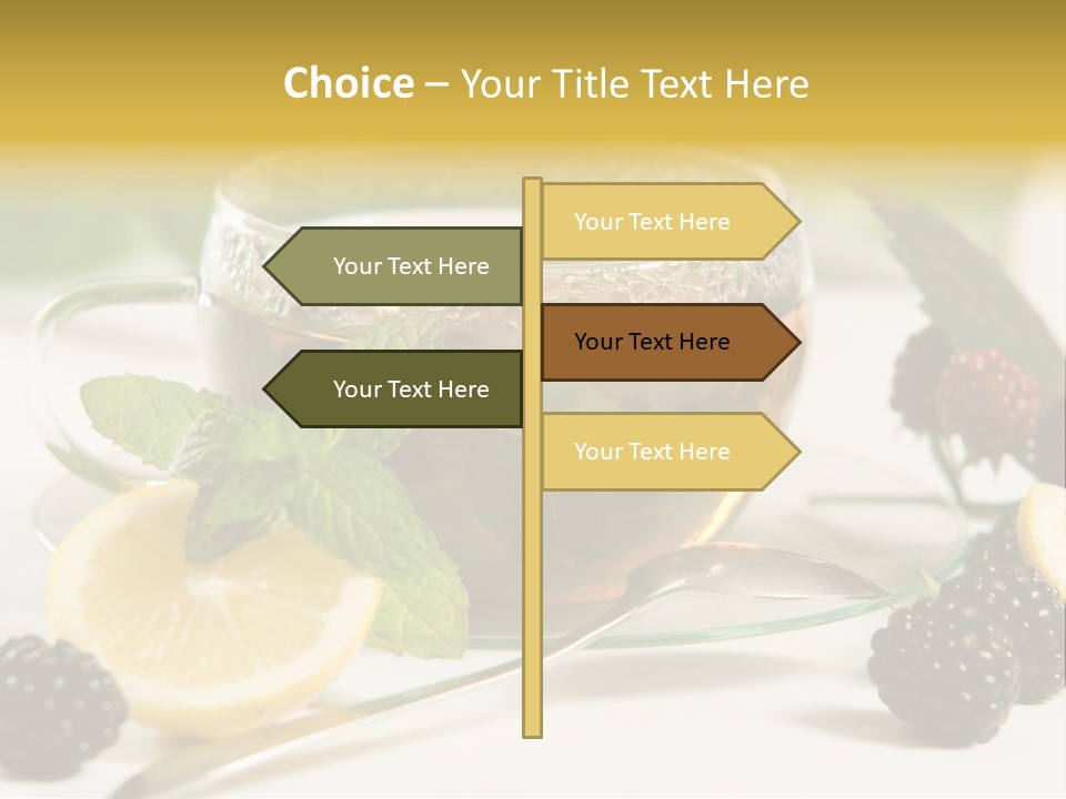 Glas Minze Pfefferminze PowerPoint Template