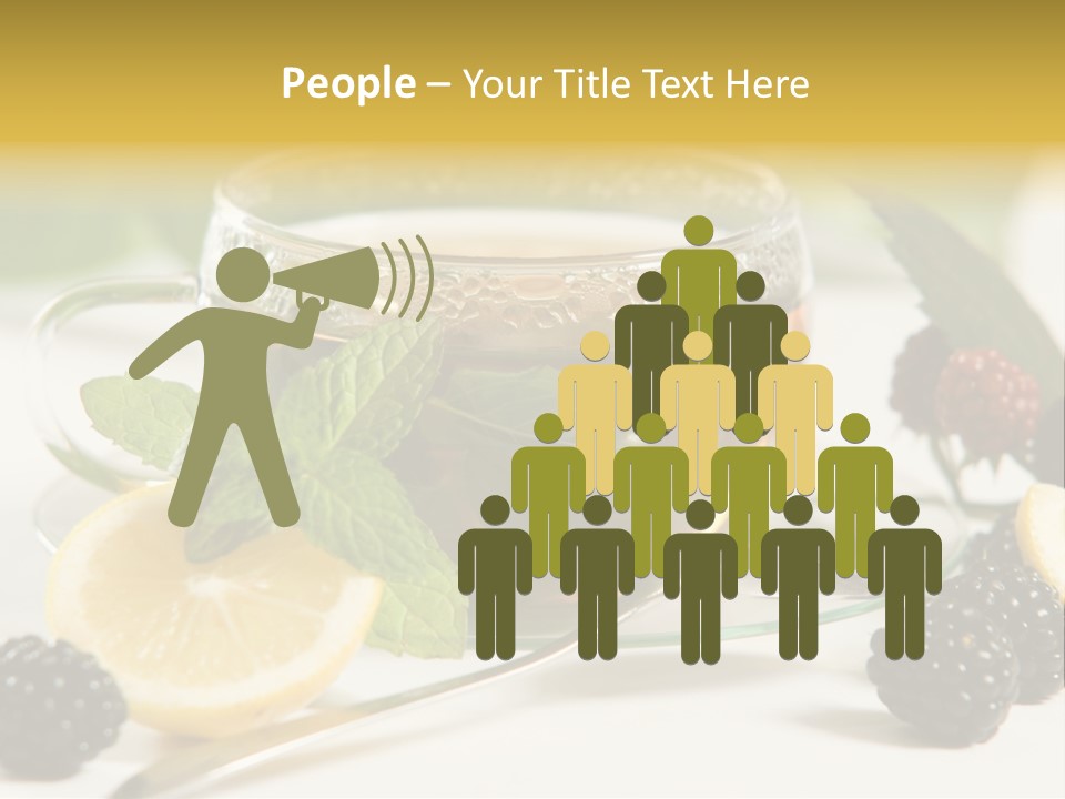 Glas Minze Pfefferminze PowerPoint Template