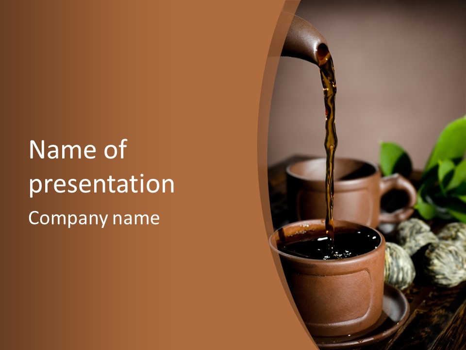 Clay Teaservice Teapot PowerPoint Template