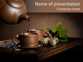 Pottery Horizontal Image PowerPoint Template