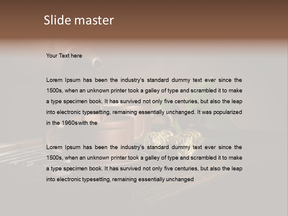 Pottery Horizontal Image PowerPoint Template