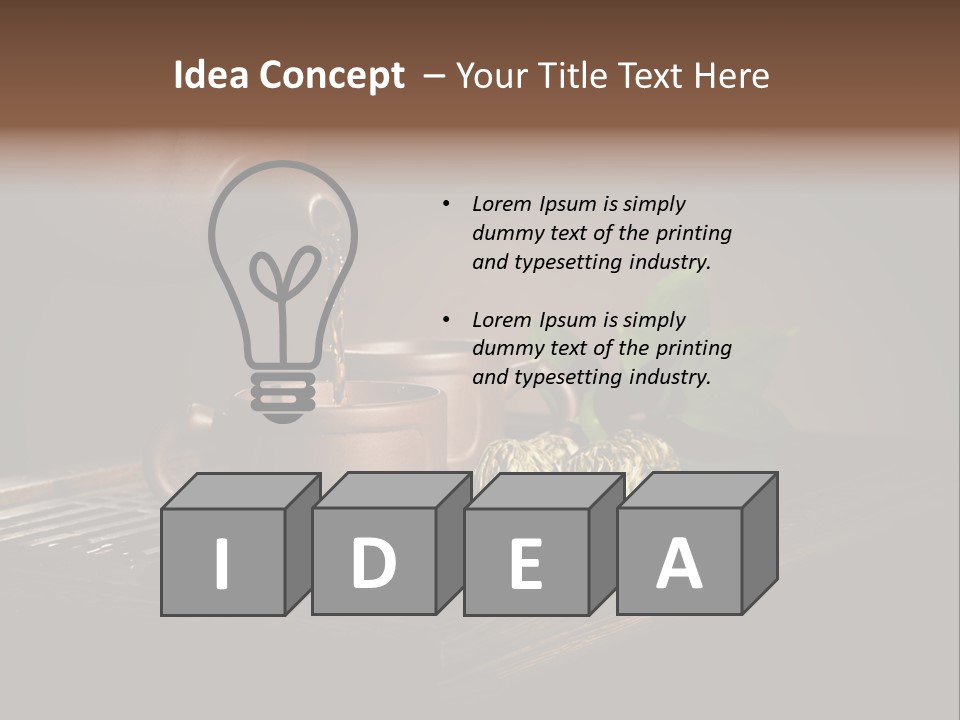 Pottery Horizontal Image PowerPoint Template