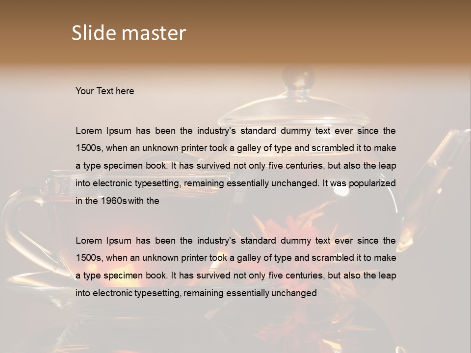 Ceremony Leaf Glass PowerPoint Template