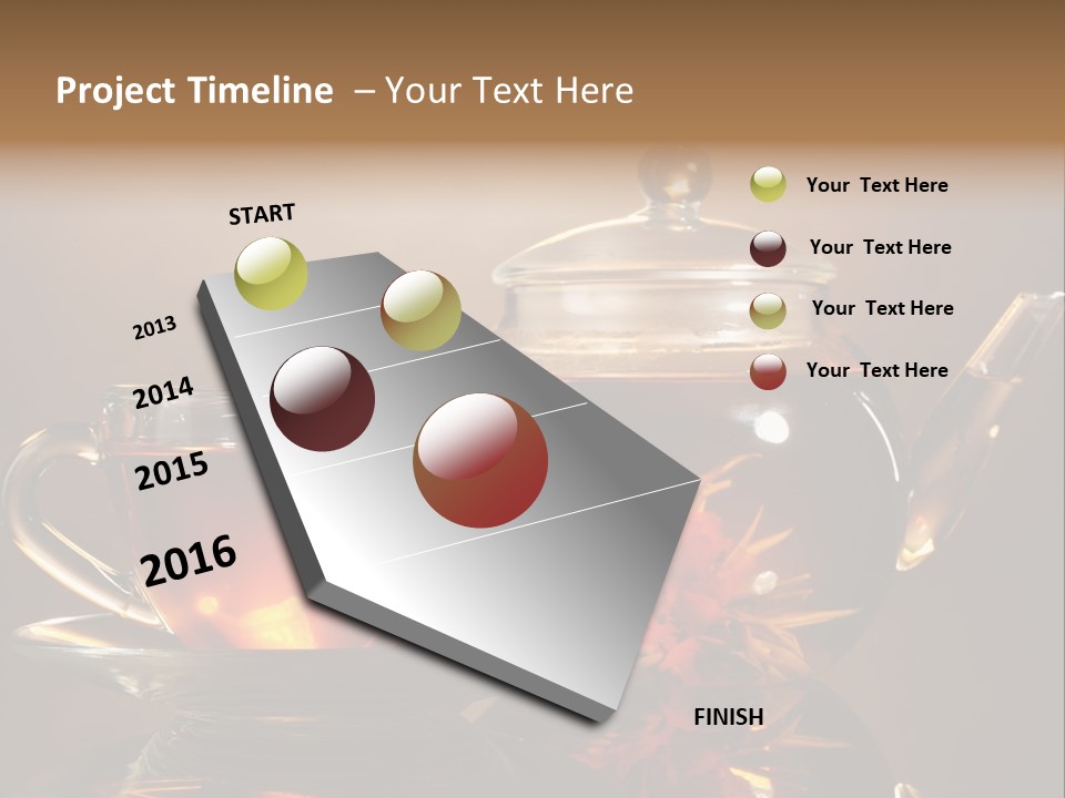 Ceremony Leaf Glass PowerPoint Template